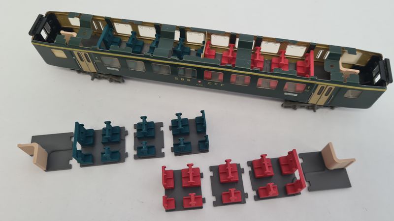 Inneneinrichtung 3D Druck für Märklin 4066 SBB 4034 ÖBB 4-farbig 2025er Edition