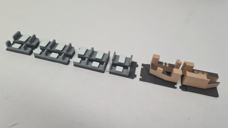 Inneneinrichtung 3D Druck für Märklin 4068 SBB Speise 4-farbig 2025er Edition