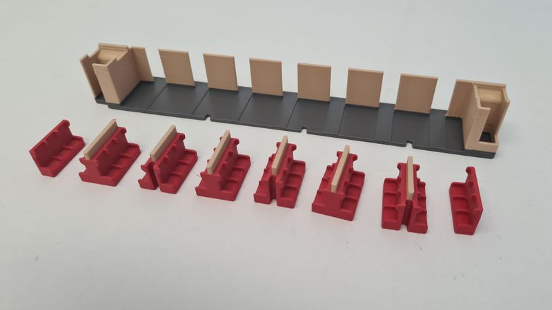 Inneneinrichtung 3D Druck BAUSATZ für Märklin 4070 4071 RAm TEE Abteil LED UMBAU FARBIG