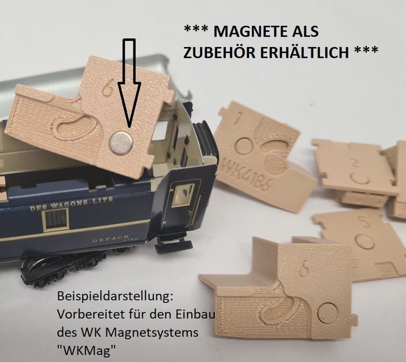 Inneneinrichtung 3D Druck für Märklin 4026 4044 Primex 4009 Hobby 40541 D-ZUG Gepäckwagen Postwagen MEHRFARBIG