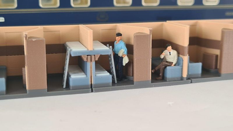 Inneneinrichtung 3D Druck für Märklin 4029 D-ZUG CIWL Internationaler Schlafwagen MEHRFARBIG