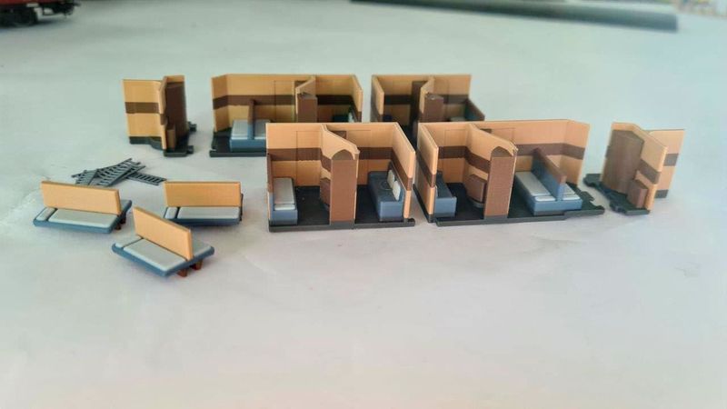 Inneneinrichtung 3D Druck für Märklin 4029 D-ZUG CIWL Internationaler Schlafwagen MEHRFARBIG