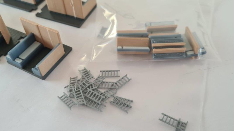 Inneneinrichtung 3D Druck für Märklin 4069 SNCB D-ZUG Liegewagen Mehrfarbig