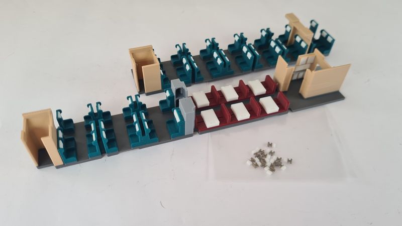 Inneneinrichtung 2er Set 3D Druck für Märklin 3070 3071 3150 RAm TEE LED Umbau MEHRFARBIG