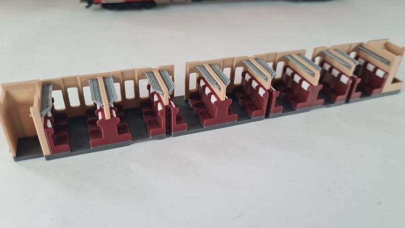 Inneneinrichtung 3D Druck für Märklin 4070 4071 3150 Zusatzwagen Abteil RAm TEE LED Umbau MEHRFARBIG