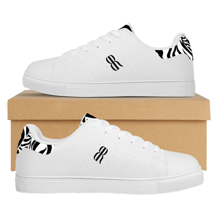 Chaussures / Baskets &quot;BR - L&#39;Originale&quot; Blanches — Coloris Blanc Zébré Noir