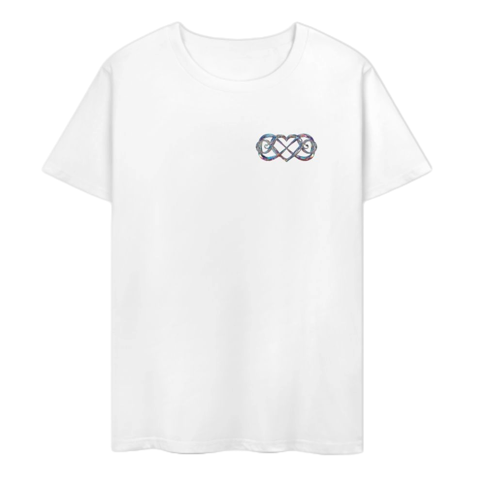 T SHIRT BLANC COTON DESIGNER BR SHOP &quot;INFINITE LOVE&quot;