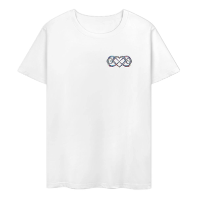 T SHIRT BLANC COTON DESIGNER BR SHOP &quot;INFINITE LOVE&quot;