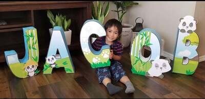 jacob panda theme letter standee custom name markuslovidoves arts and crafts
3d paper letter