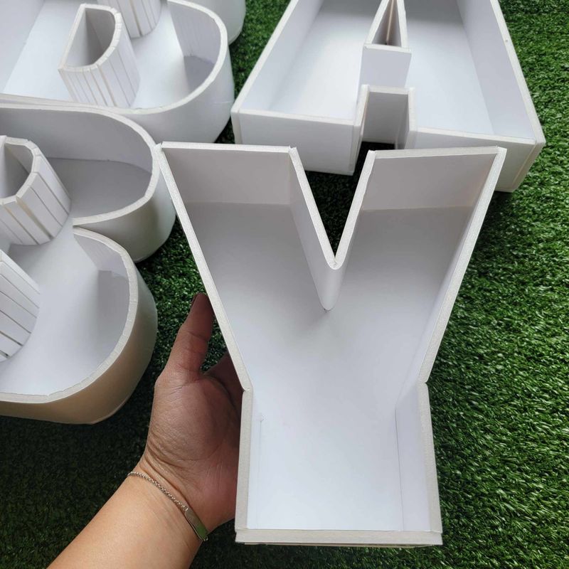 2 inches depth Fillable Letter or number