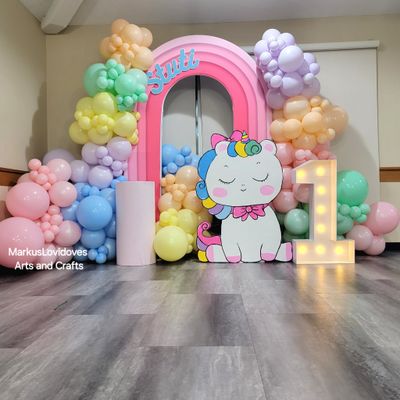 Pre-designed balloon backdrop