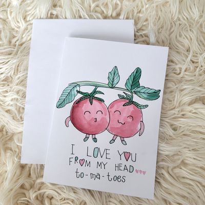 Hand Drawn Tomatoes Blank Card