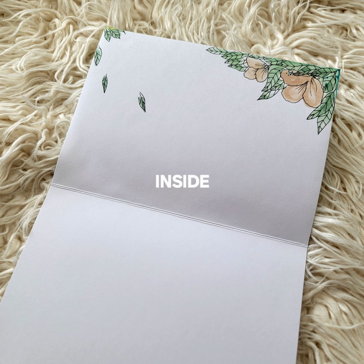 Handrawn Flowers Blank Card
