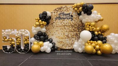 50TH ANNIVERSARY/BIRTHDAY BALLOON DECOR