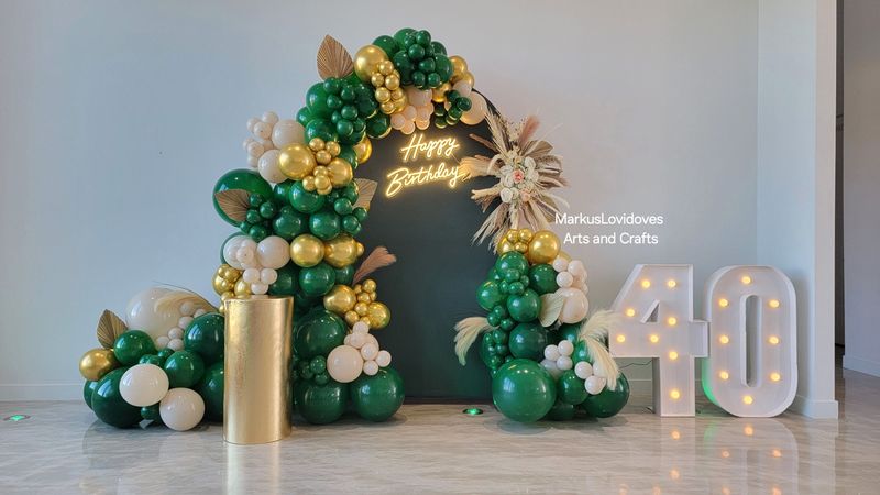 BOHO FLOWERS BALLOON BACKDROP 