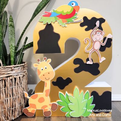28inches Safari Theme 3D Letter Or Number Standee 