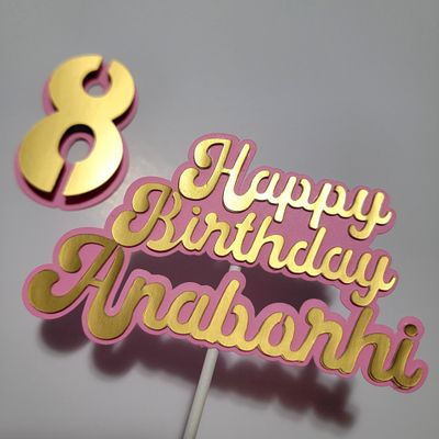 Custom Happy Birthday Cake Topper