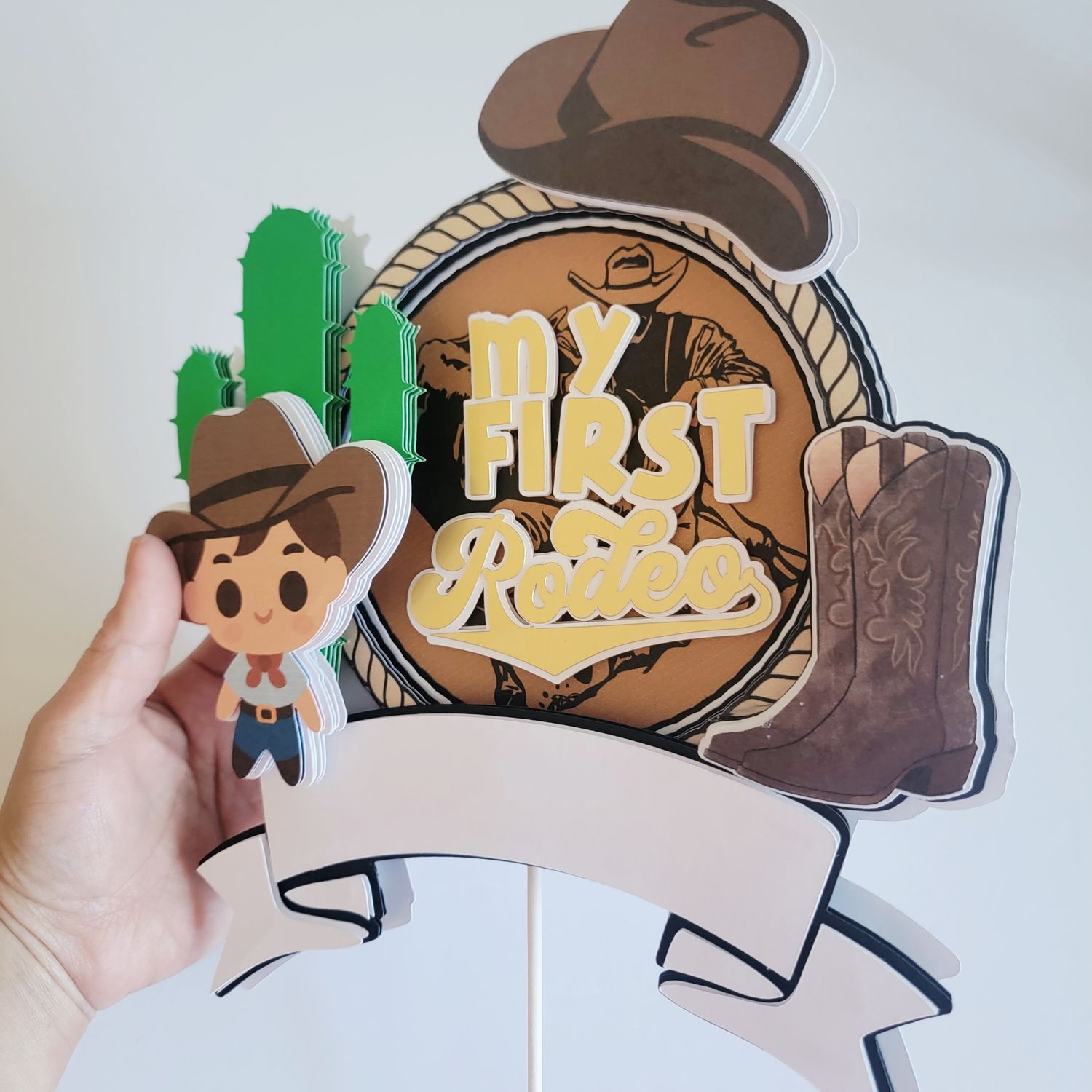 My First Rodeo Cake Topper