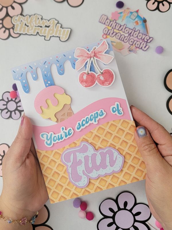 You're scoops of fun card and gift card holder