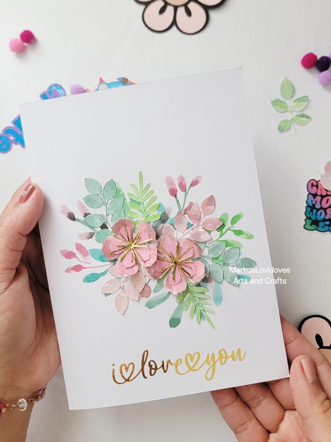 I Love You Flower Card