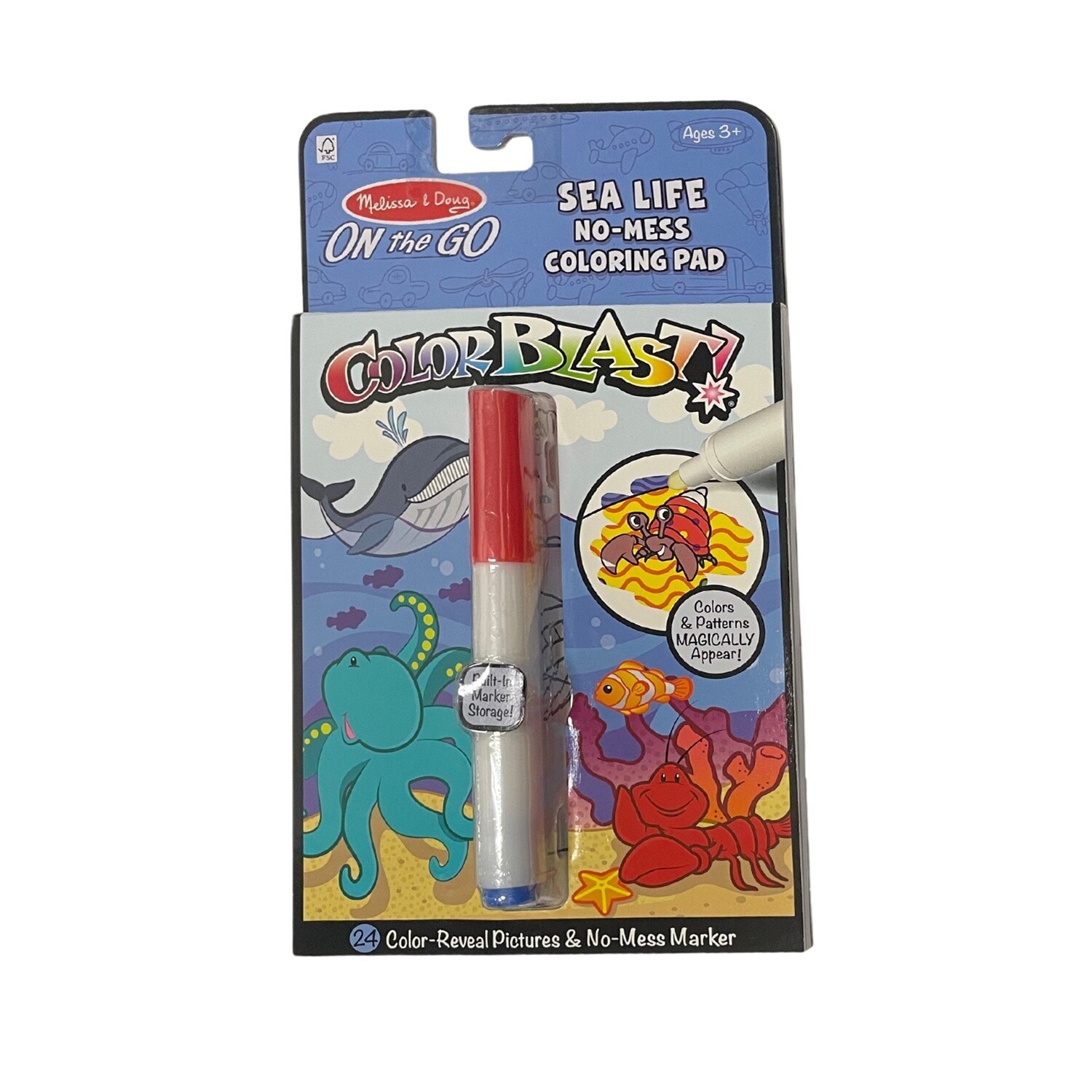 Sea Life No-Mess Coloring Pad