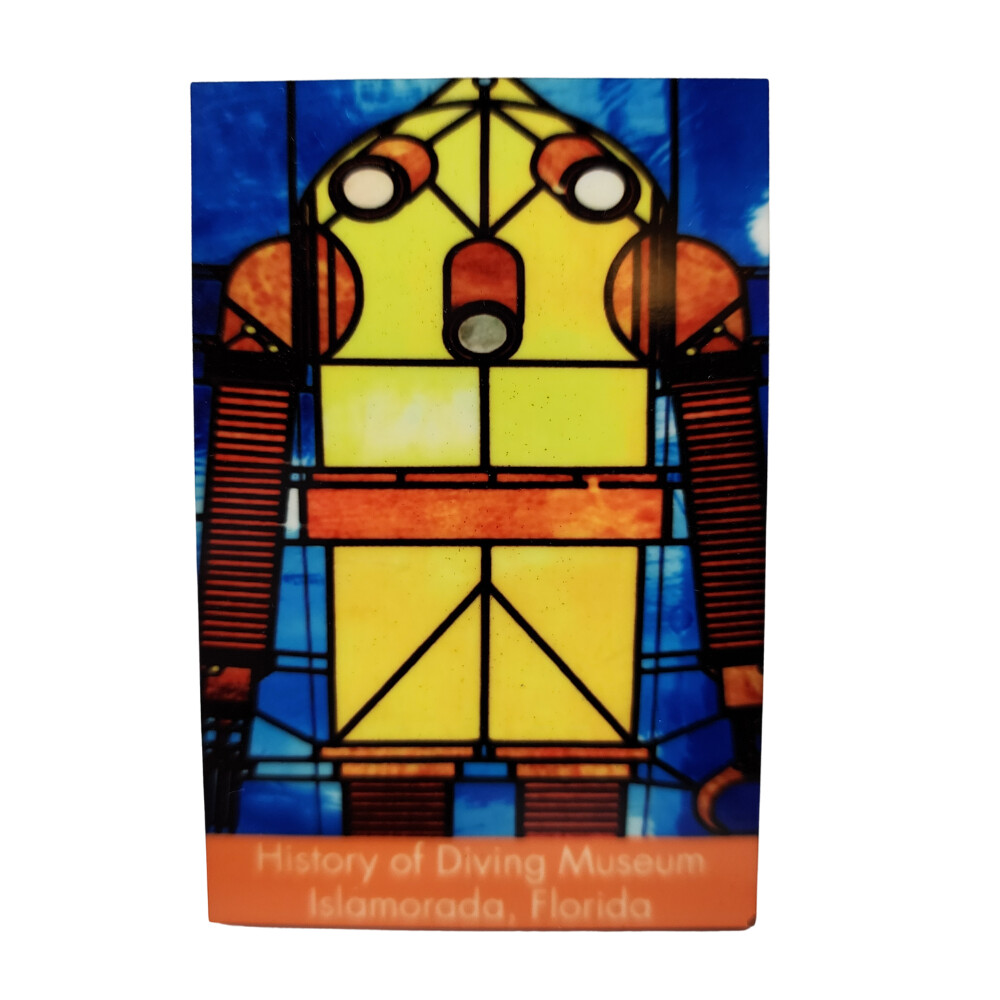 Magnet Stained Glass Iron Mike