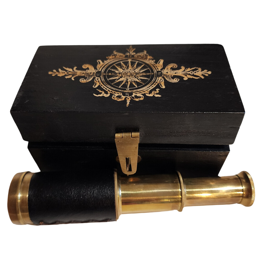 Telescope Compass Box/Black