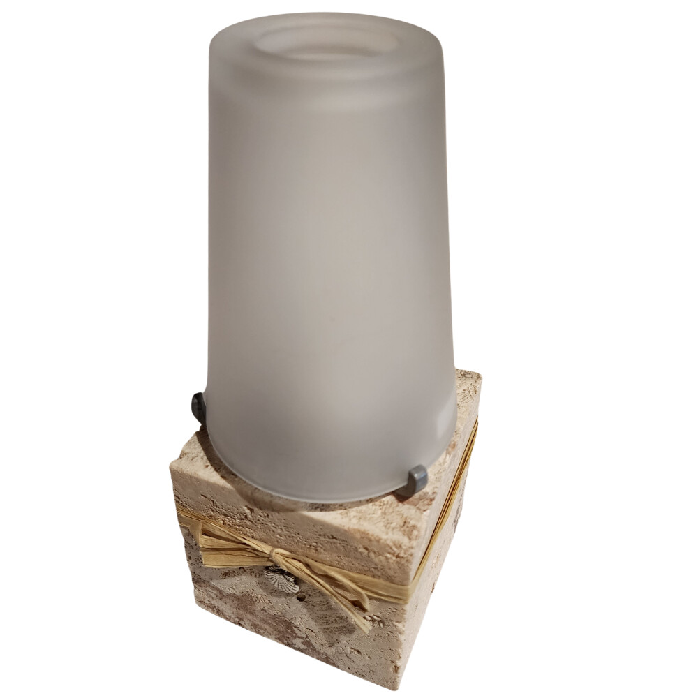 Fossil Tea Light Hurricane Lamp