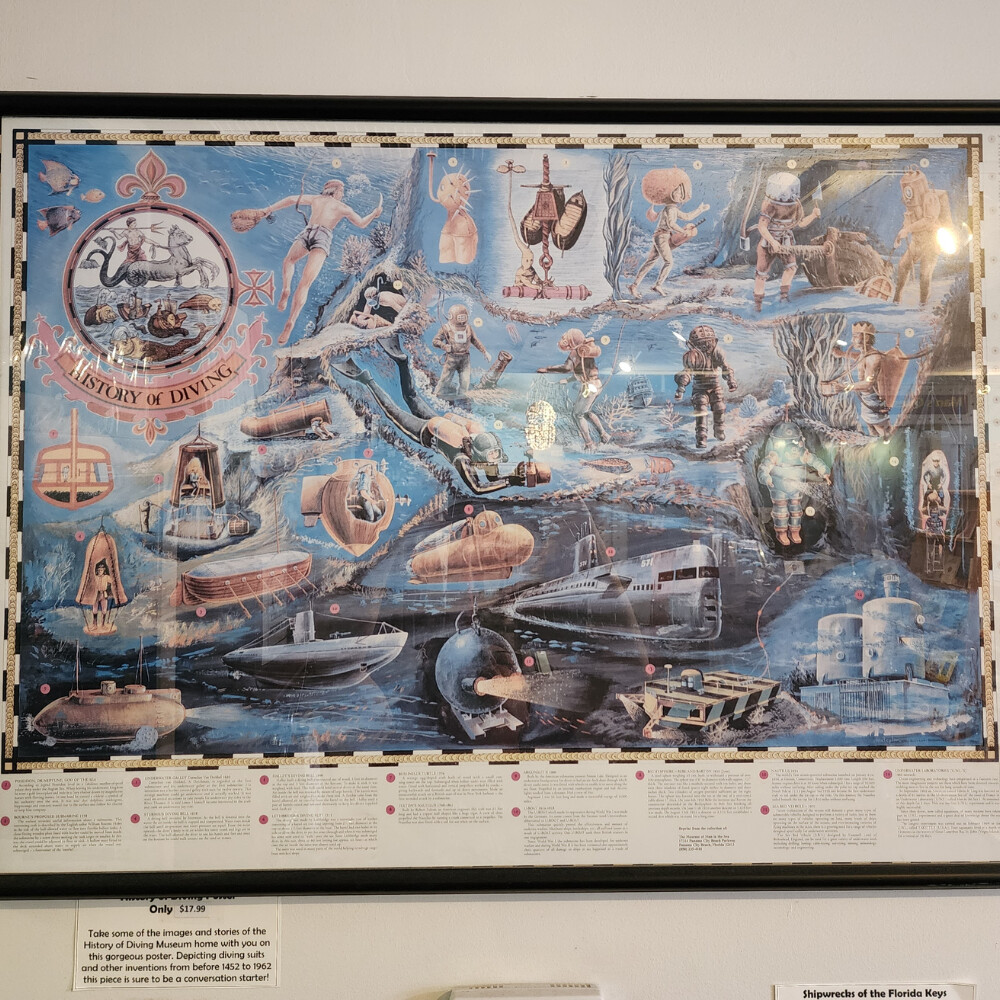 Poster History of Diving in tube