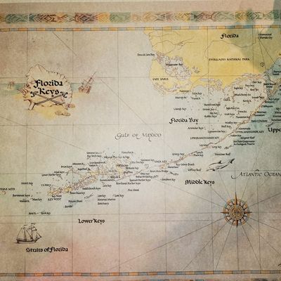 Poster Florida Keys Map