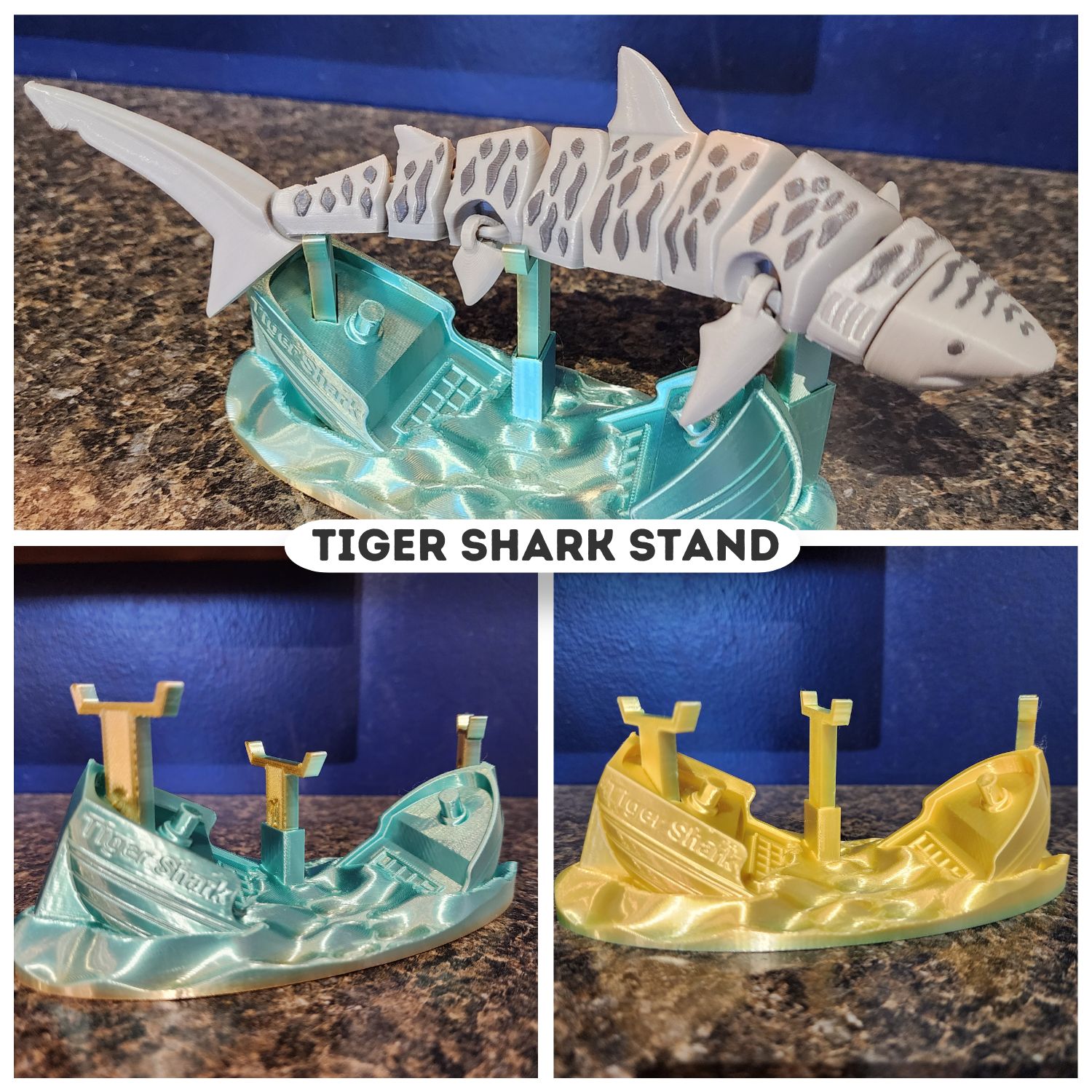 3D Tiger Shark Stand