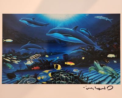 Wyland Signed Mini Print - Dolphins