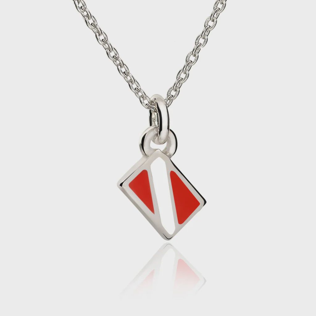 Necklace 16&quot; Chain Dive Flag