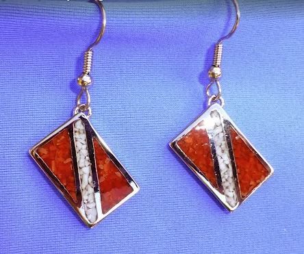 ER Dive Flag French Wire Dangle Earrings