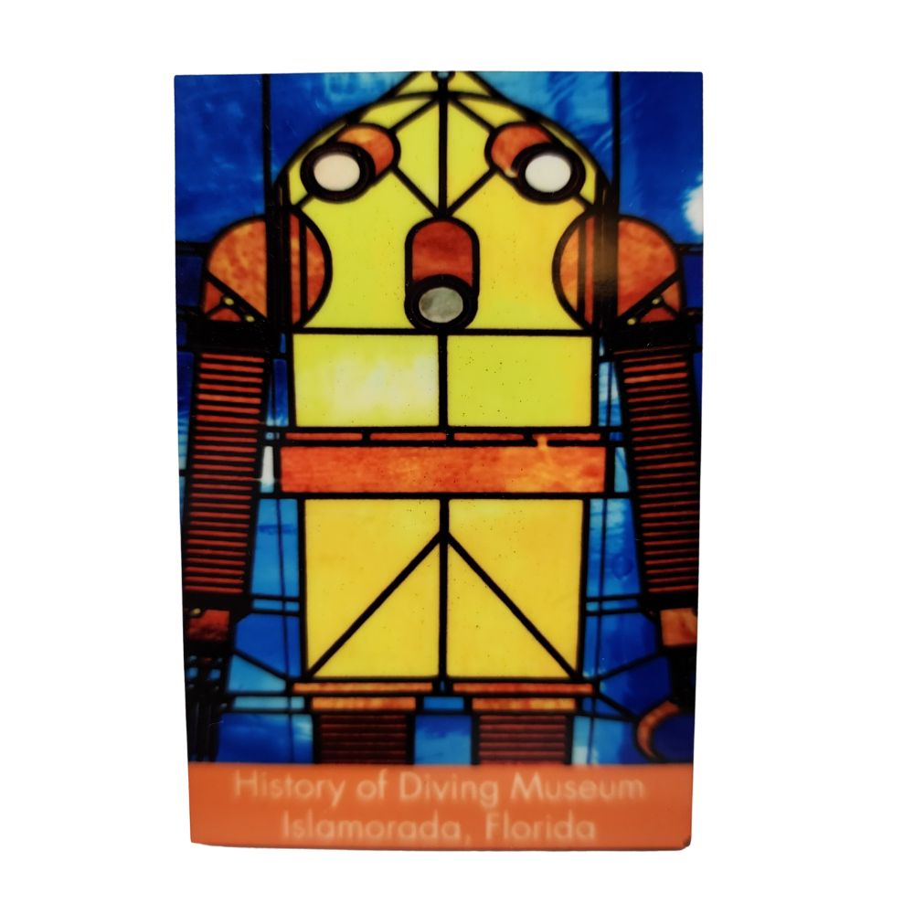 Magnet Stained Glass Iron Mike