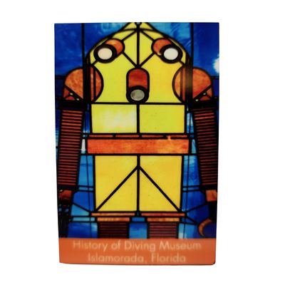 Stained Glass Iron Mike Magnet