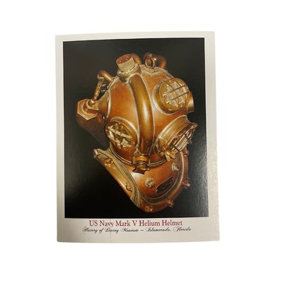 U.S. Navy Mark V Helium Helmet Postcard