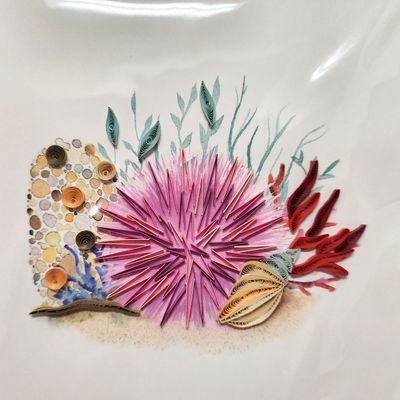 Quilled Sea Urchin Greeting Card