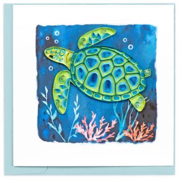Quilled Sea Turtle Greeting Card