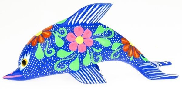 Oaxacan Painted Dolphin 2"