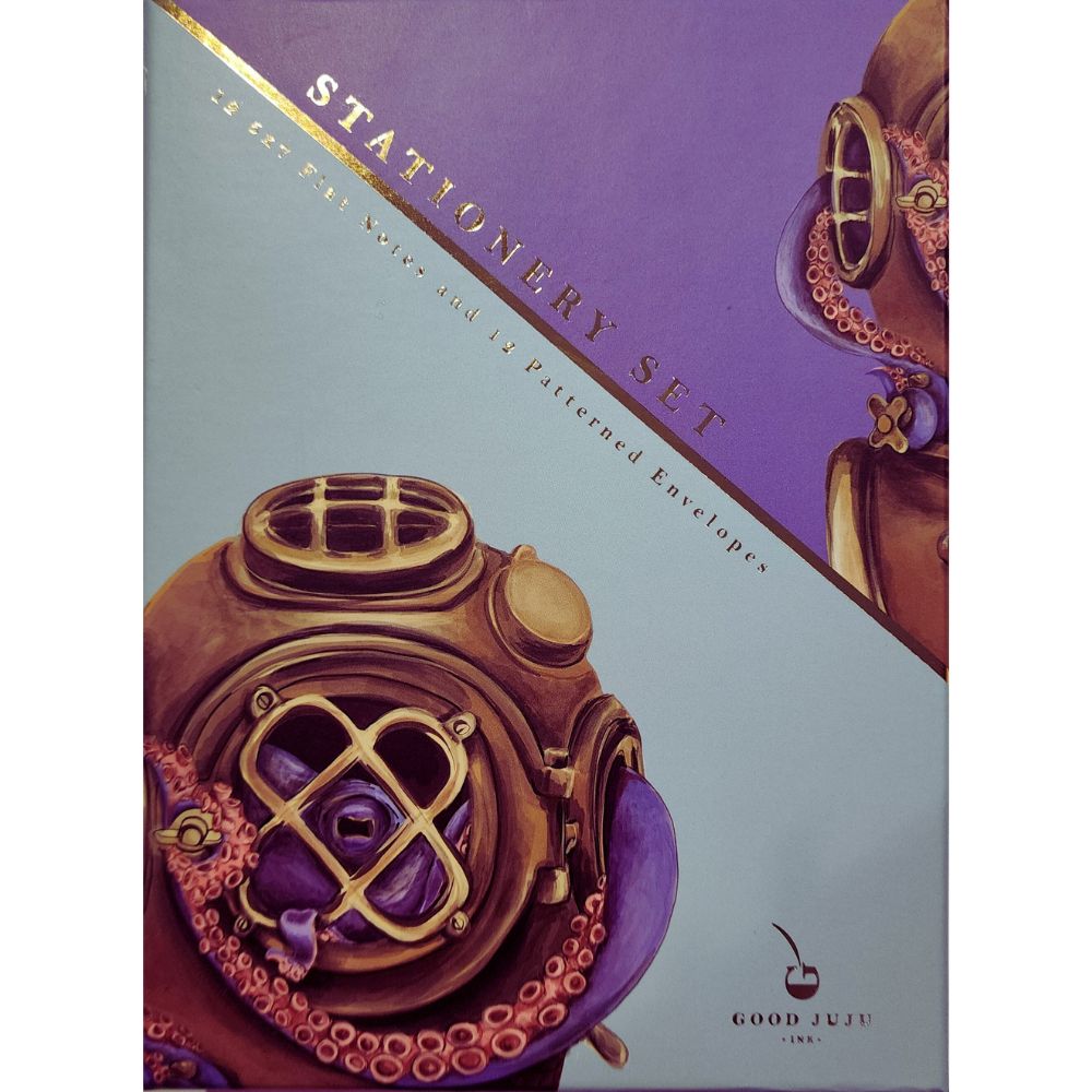 Octo Diver Stationery Set - BLUE