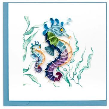 Quilled Seahorse Greeting Card