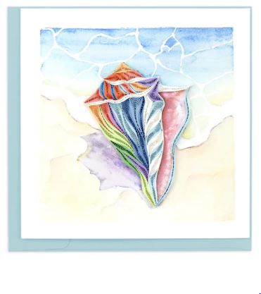 Quilled Conch Shell Greeting Card