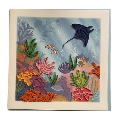 Quilled Coral Reef Greeting Card