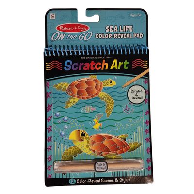 Sea Life Color-Reveal Pad Scratch Art