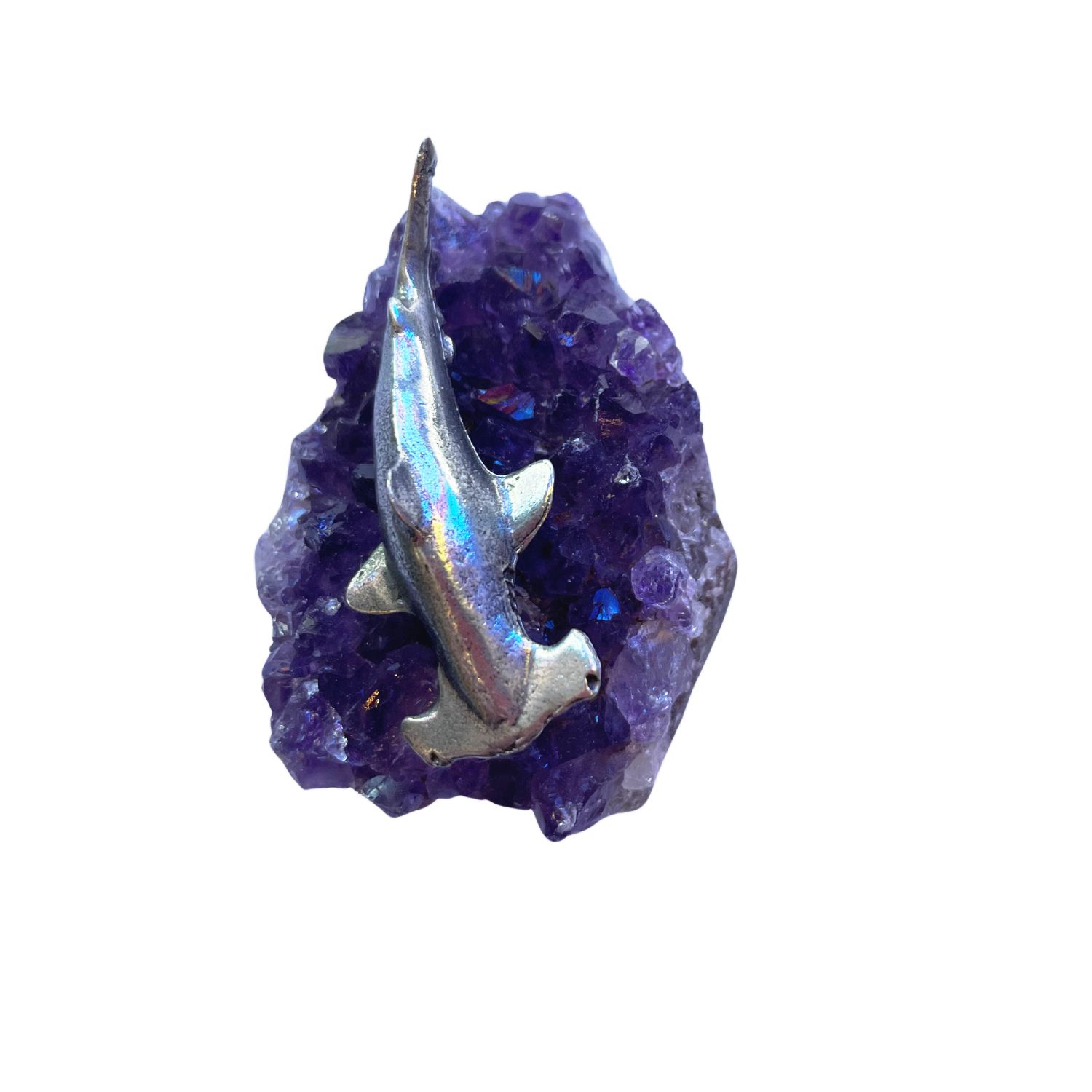 Hammerhead sm on amethyst