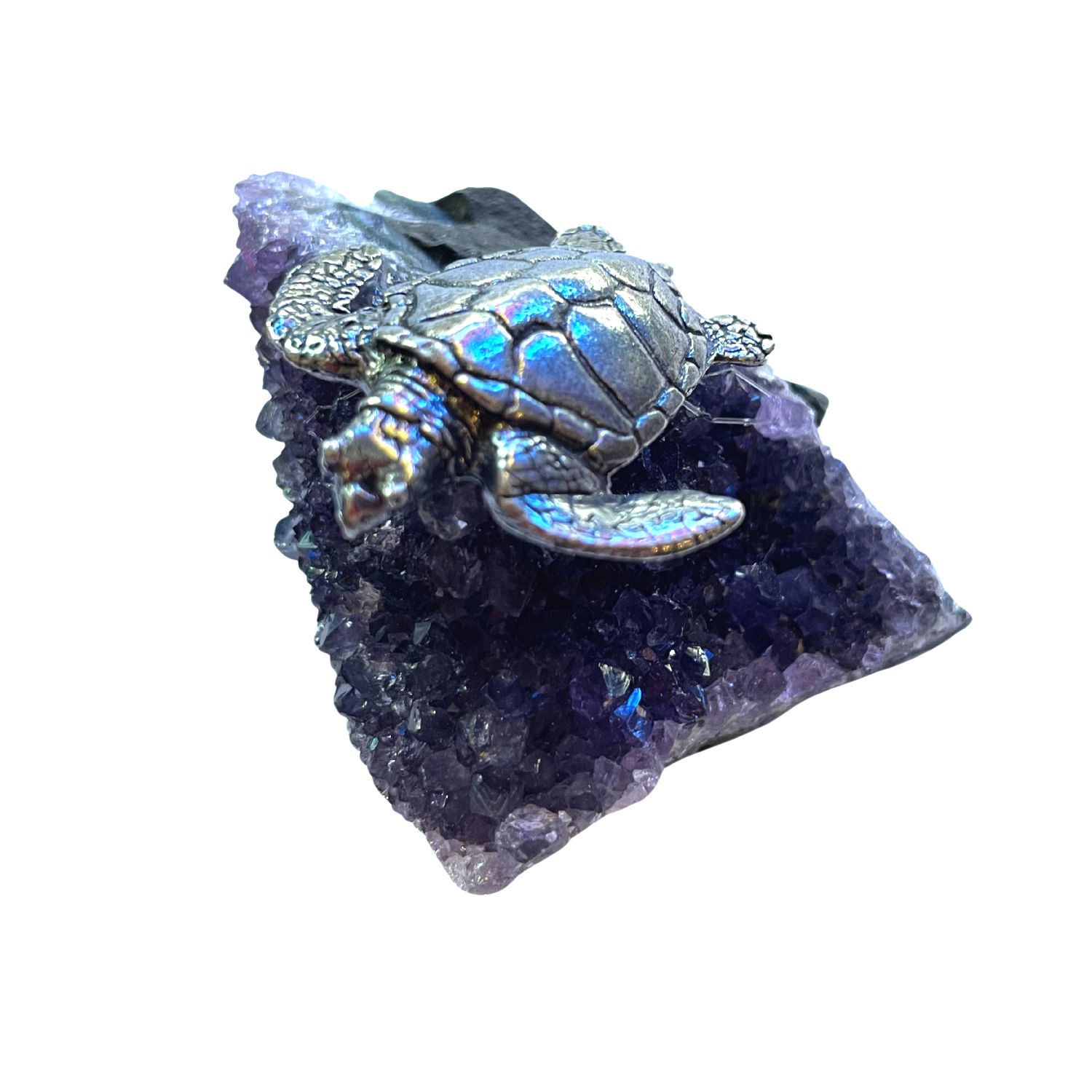 Sea Turtle Lg on Amethyst
