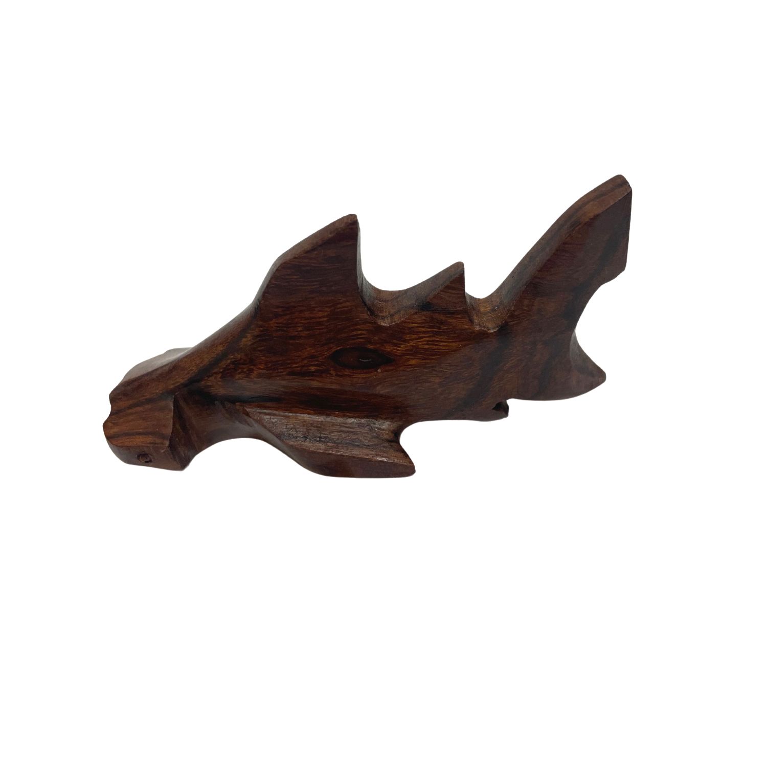 Wood Hammerhead Shark, mini 3"