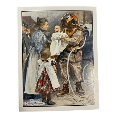 Baby and Diver Postcard