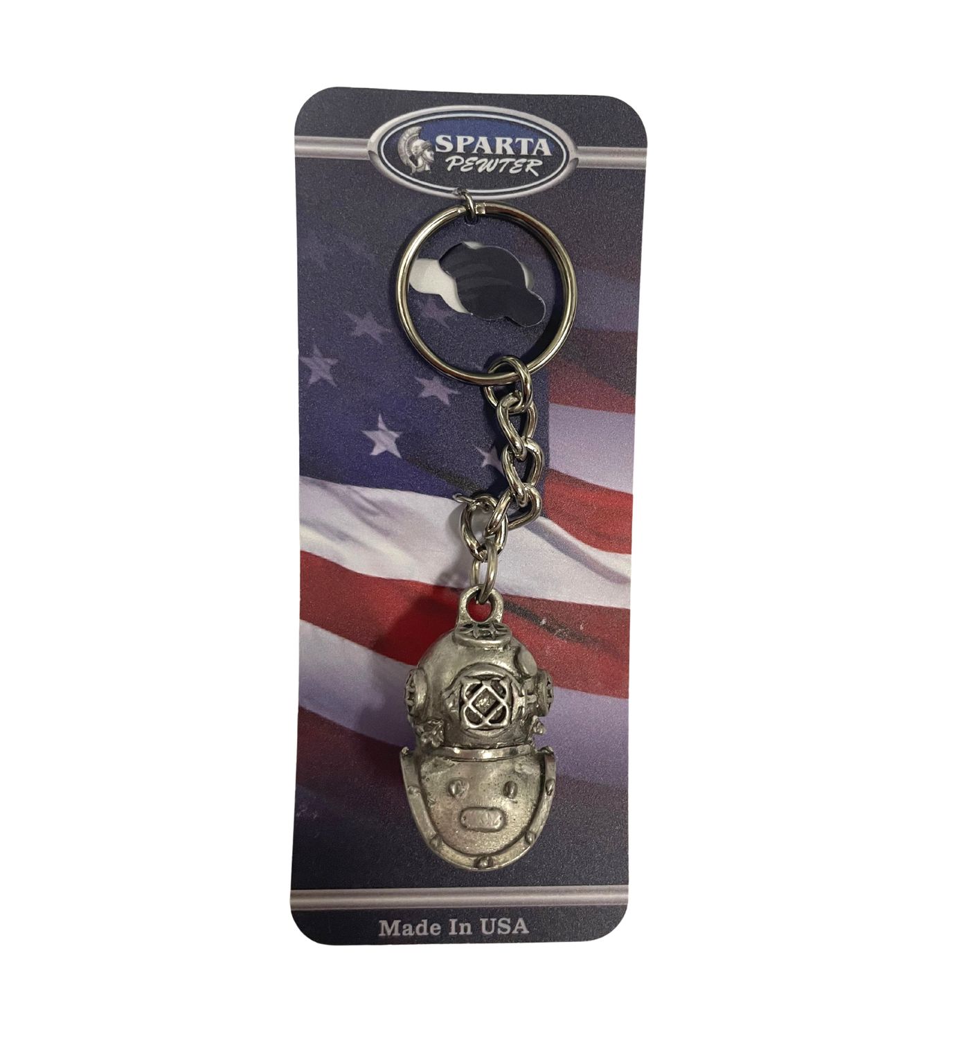 Mark V Helmet Pewter Key Chain